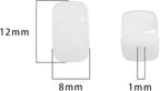 Natural White Agate Cuboid Stone Loose Semi Gemstone Beads for Jewelry Making 8mmx12mm 38cm/Strand