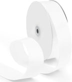 1-1/2 Inch 100 Yards Satin Ribbon White, Solid Color Fabric Ribbon for Gift Wrapping, Wedding, Polyester Gift Ribbon for Birthday Party Decoration, Craft, Hair, Floral, Sewing