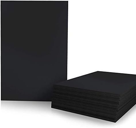 Black Foam Board 22 x 28 x 3/16" (5mm) Inch, 15 Pack Acid-Free Foam Core Poster Board Sheets for Art, Crafts, Presentation, Vision Board, Signboard, and Party Decorations