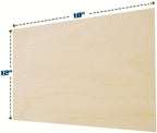 3mm 1/8" x 12" x 18" Baltic Birch Plywood, 6 Pcs Craft Wood Sheets with Grade B/BB Veneer, Perfect for DIY Projects, Laser Cutting & Engraving, Woodburining and Painting