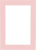 11x14 Mat Bevel Cut for 8.5x11 Photos - Acid Free Pink Precut Matboard With Backing Board and Crystal Clear, Self Seal Mat Bag - For Pictures, Framing - 4-ply Thickness