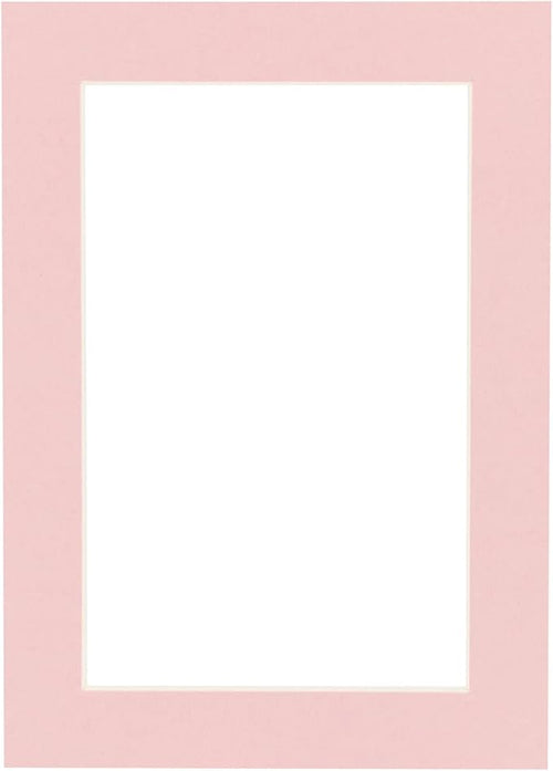11x14 Mat Bevel Cut for 8.5x11 Photos - Acid Free Pink Precut Matboard With Backing Board and Crystal Clear, Self Seal Mat Bag - For Pictures, Framing - 4-ply Thickness