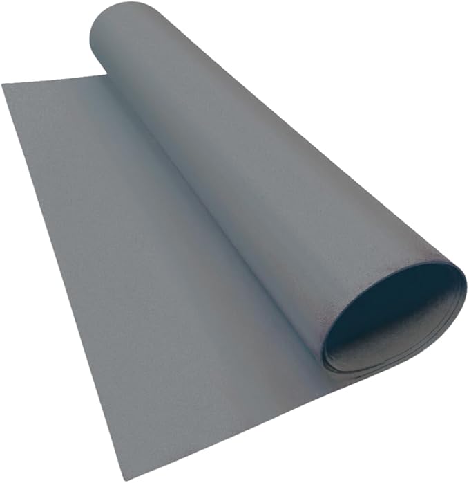 LotusFoam Large 3mm EVA Foam Sheet - 44"x 85" High Density Foam 130 kg/m3 for Cosplay, Costumes, Crafts, Flooring, Outdoor Use - 35 Colors (Grey) - Grey