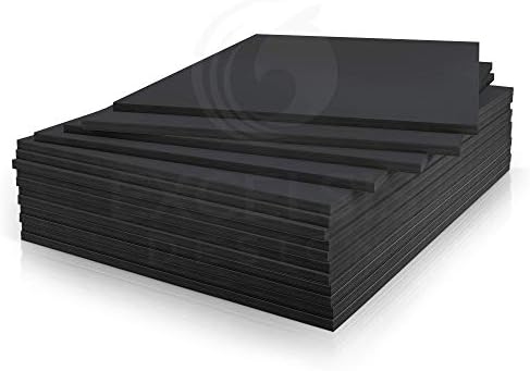 Black Foam Board 20 x 24 x 3/16" (5mm) Inch, 15 Pack Acid-Free Foam Core Poster Board Sheets for Art, Crafts, Presentation, Vision Board, Signboard, and Party Decorations