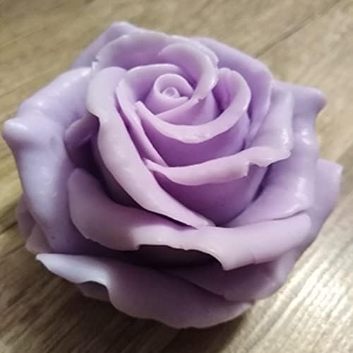 3D Flower Beautiful Bloom Rose Mold for Candle Making Candle Making Mould Soap Making Silicone Fondant Soap 3D Cake Molds Epoxy Resin Wax Cupcake Jelly Candy Chocolate Decoration Baking Tool Moulds