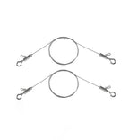2PCS Adjustable Picture Hanging Wire 2m x 1mm Small Hooks, Picture Frame Wire Kit Heavy Duty 50lbs, Stainless Steel for Art, Mirror, Light Lamp, Billboards, Basket Flowerpot