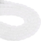 Natural White Agate Cuboid Stone Loose Semi Gemstone Beads for Jewelry Making 8mmx12mm 38cm/Strand