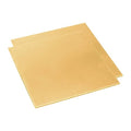 18 Gauge Brass Sheet，H62 Brass Plates Metal 0.039" Thickness x 3.9" Width x 3.9" Lenght, for Models, Crafts, Repairs, Electrical, 2Pcs