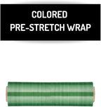 PSBM Green Stretch Wrap, 15 Inch x 1476 Feet, 144 Pack, Tinted Pre-Stretched Shrink Wrap Film for Moving, Packaging, Pallet Wrapping