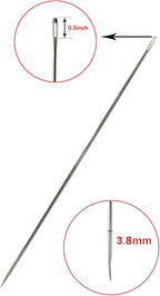 12" Upholstery Large Eye Long Needle Apply to Home or Work Hand Sewing Tapestry Embroidery (12 inch + 2 Leather)