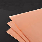 4 Pcs 99.9% Pure Copper Sheet Metal, 6" x 6", 18 Gauge(1mm) Thickness, Double Sided Film Attached Copper Sheets Plates for Crafting, Modelers, Jewelry, Repairs, Electrical