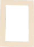 11x14 Mat Bevel Cut for 8.5x11 Photos - Acid Free Cream Precut Matboard With Backing Board and Crystal Clear, Self Seal Mat Bag - For Pictures, Framing - 4-ply Thickness