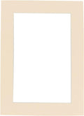 Poster Palooza 8x10 Mat Bevel Cut for 6x8 Photos - Acid Free Cream Precut Matboard - for Pictures, Photos, Framing - 4-ply Thickness