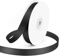 KMER LIFE 5/8" Wide x 50 Yards Black Single Faced Polyester Satin Ribbon, Black Satin Ribbon Perfect for Wedding Decor, Wreath, Crafts, Gift Wrapping & Other Projects (Black)