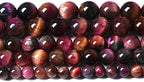 48pcs 8mm Top AAA Natural Tiger Eye Beads for Jewelry Making Rose Red Starry Sky Tiger Eye Stone Round Loose Beads DIY Bracelet Necklace Earrings