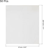 MECCANIXITY 50 Pack Toner Reactive Foil ,Deco Foil Transfer Sheets 8.5"x11" A4 Hot Foil Paper for Laser Printer Scrapbooking Heat Transfer DIY Craft,Silver