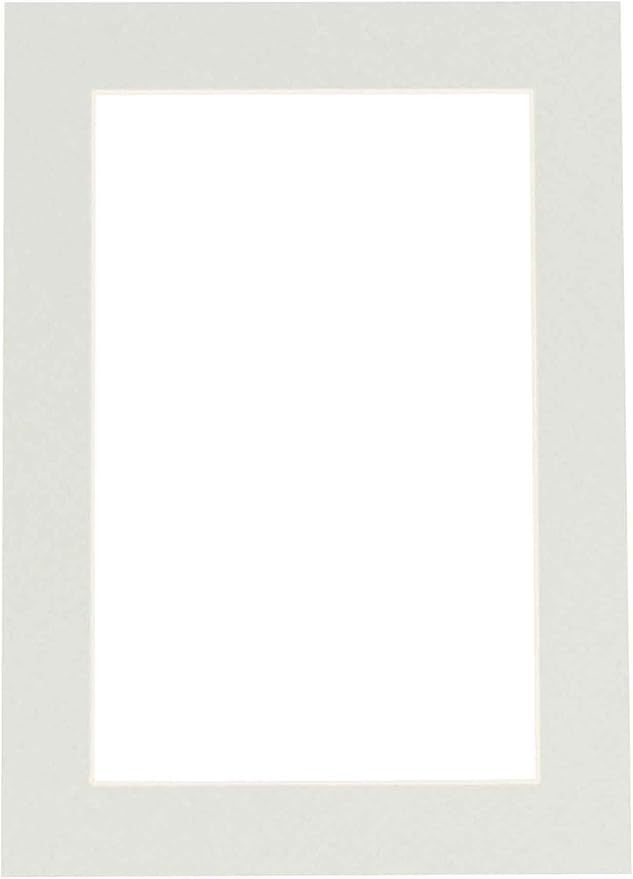 8x10 Mat for 6x8 Photo - Precut Grey Picture Matboard for Frames Measuring 8 x 10 Inches - Bevel Cut Matte to Display Art Measuring 6 x 8 Inches - Acid Free ONE MAT
