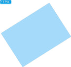 PATIKIL A4 Size Guided Reading Sheet, 5pcs Correction Lighting Gel Filter Colored Overlay Transparent Color Film for Classroom Photo Studio, Sky Blue