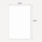 Somime 10 Pack Backing Boards, 11x17 Uncut White Mats Matboards, Acid-Free Backerboards for Art Prints, Ideal for Photos, Pictures, Prints, and Frames