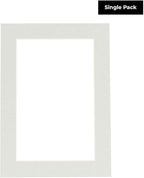 8x10 Mat for 6x8 Photo - Precut Grey Picture Matboard for Frames Measuring 8 x 10 Inches - Bevel Cut to Display Art Measuring 6 x 8 Inches - Acid Free ONE MAT with Backing Board & Clear Bag