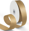 1-1/2 Inch 100 Yards Satin Ribbon Champagne Gold, Solid Color Fabric Ribbon for Gift Wrapping, Wedding, Polyester Gift Ribbon for Birthday Party Decoration, Craft, Hair, Floral, Sewing