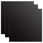 3 Pack 5052 Aluminum Sheet Metal 12 x 12 x 1/16 (0.06") Inch, 1.5 MM Thin Anodized Aluminum Metal Plates Aluminum Metal Sheets, Black Laser Engraving Blanks for Crafting Printing