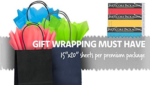 Flexicore Packaging Light Blue Pin Stripe Print Gift Wrap Tissue Paper Size: 15 Inch X 20 Inch | Count: 10 Sheets | Color: Light Blue Pin Stripe