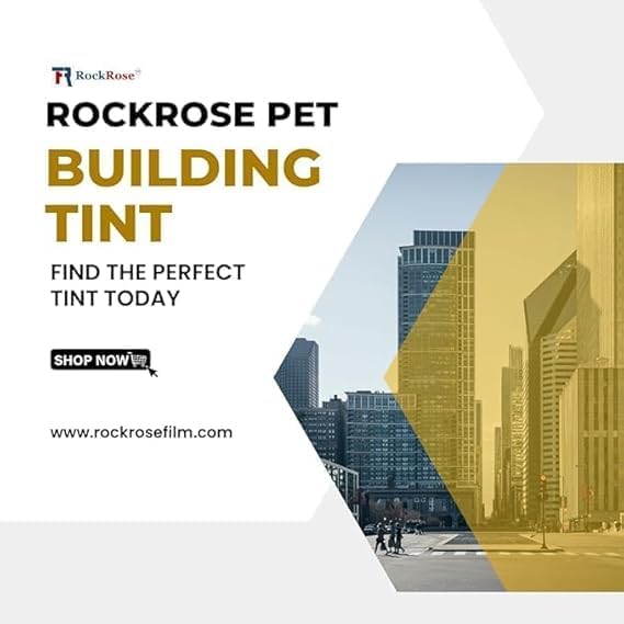 Rockrose Professional Window Tint for Home – One Way Privacy Window Film for Home Offices Heat Blocker Reflective Adhesive Mirror Tint with 99% UV Block – Bronze-Silver 36in x 100FT