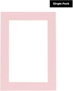 8.5x11 Mat Bevel Cut for 7x9 Photos - Acid Free Soft Pink Precut Matboard - For Pictures, Photos, Framing - 4-ply Thickness
