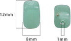 Natural Green Aventurine Cuboid Stone Loose Semi Gemstone Beads for Jewelry Making 8mmx12mm 38cm/Strand