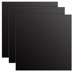 3 Pack 5052 Aluminum Sheet Metal 12 x 12 x 1/16 (0.06”) Inch Black Anodized Aluminum Sheet 1.5MM Thin Aluminum Plates Engraving Blanks for Laser Engraving, Crafting, Decoration