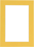 11x14 Mat Bevel Cut for 8.5x11 Photos - Acid Free Chamois Yellow Precut Matboard - For Pictures, Photos, Framing - 4-ply Thickness