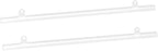 MECCANIXITY PVC Poster Hanger Rail Poster Strip Bar 40cm/16inch Clear with Clips for Poster, Map, 4 Set
