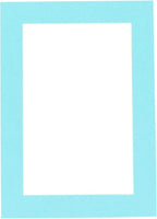 Pack of Ten 8.5x11 Mats Bevel Cut for 7x9 Photos - Acid Free Aquamarine Blue Precut Matboards for Pictures, Photos, Framing - 4-ply Thickness
