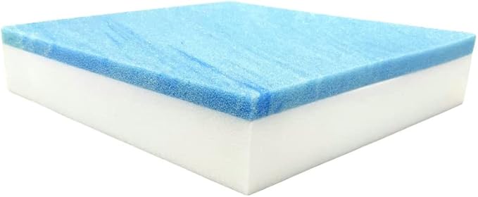 FoamRush 5" x 24" x 24" Gel Memory Foam Upholstery Square Cushion Medium Firm (Chair & Wheelchair Seat Cushion Replacement, Square Foam Dining Chairs, Couch, Sofa, Rubber Padding) ing