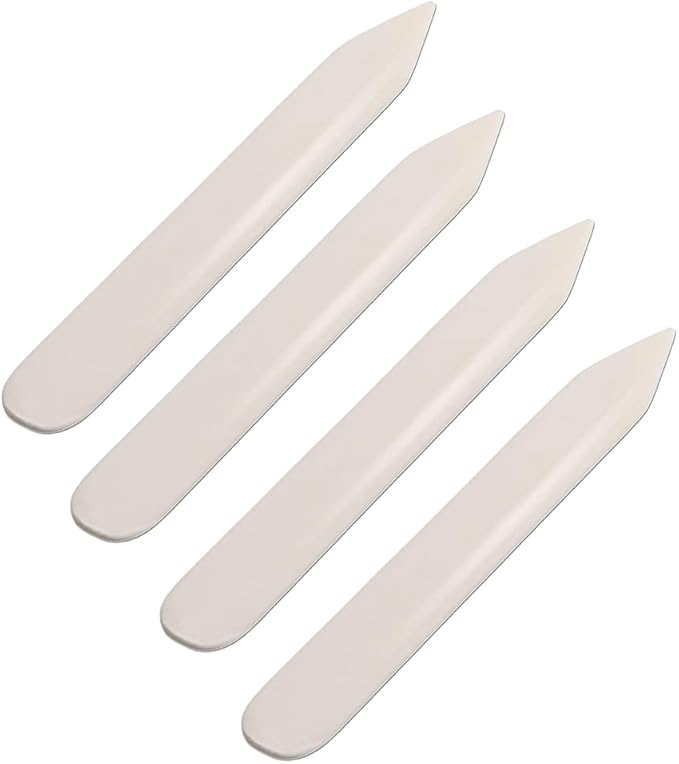 Wuta Bone Folder Leather Craft Tools 4 Pcs DIY Leather Shaping for DIY Handmade Leather Burnishing Bookbinding Cards and Paper Crafts