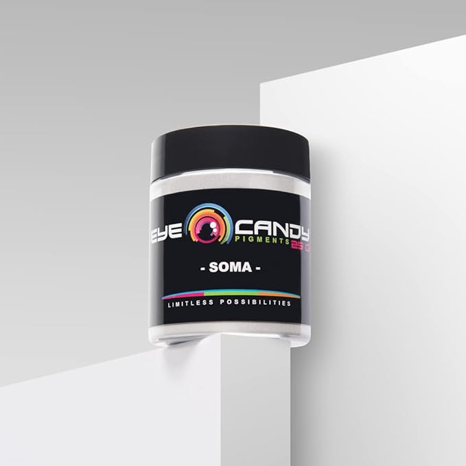 Eye Candy Pigments Premium White Mica Powder - Soma (50gr) - for Epoxy, Resin, Soap, Paint, Woodworking, Acrylic Pouring, Bath Bombs, Fishing Lures - DIY Arts and Crafts Additive