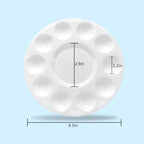 Hulameda 80pcs Paint Tray Palettes, Plastic Round Pallets for Kids or Students,Craft DIY or Have a Birthday Painting Party