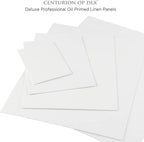Centurion Deluxe Professional Oil Primed Linen Canvas Panels - 20x24-3 Pack of Linen Canvases for Painting, Artwork and More