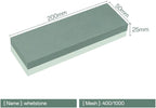 YKLP Knife Sharpening Stone,Whetstone Set Kitchen Knife Sharpener Stone 2 Side 400/1000 Grit,Wet Stones for Sharpening Chisel Blades, Knives, Scissor Blades with Non-slip Rubber Base and Angle Guide