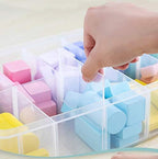 Sooyee 3-Tier Stackable Craft Organizers and Storage Box Plastic with 30 Compartments for Bead, Toys,Dolls, Arts and Craft, Washi Tape, Rock Collection, Ribbons,Clear