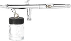 ABEST New 10PCS Airbrush Air Brush Glass Bottle Jar 22CC / Standard Suction Lid Empty 3/4 Ounce (22cc) Glass Jar Bottles with 30° Down Angle Adaptor Lid Assembly
