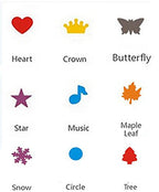 9 PCS Mini Paper Punches Sets Christmas Tree Snowflake and Circle Craft Hole Puncher Shape DIY Scrapbook Paper Cards Art Cutter Tool