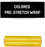 PSBM Yellow Stretch Wrap, 15 Inch x 1476 Feet, 4 Pack, Tinted Pre-Stretched Shrink Wrap Film for Moving, Packaging, Pallet Wrapping