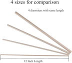 30 Pack Round Wood Dowel Rods 1/4x1/4x12 Inch Balsa Wood Sticks φ1/4 Inch Natural Wood Color Unfinished Wood for Cricut Maker Make Models of House Airplane Ship Boat DIY Wooden(6x6x305mm)