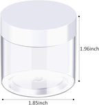 SATINIOR 36 Pieces 3 oz Plastic Jars with Lids Wide Mouth Airtight Reusable Container Acrylic Cosmetic Small Jars for Lotions Ointments Travel Toiletries Creams Make up Storage(Clear)