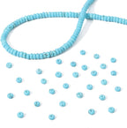 Natural Blue Turquoise Disk Stone Beads 4x2mm 160pcs Rondelle Loose Semi Gemstone Beads for Jewelry Making Design