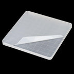PATIKIL 4" x 4" Acrylic Stamp Block, Clear Stamping Block with Grid Lines Decorative Mounting Blocks Square for Scrapbooking DIY Crafts Card Making