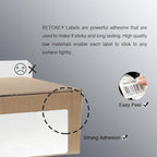 BETCKEY - 3" x 1" (76 mm x 25 mm) Address Removable Film Label - Durable Waterproof - Compatible with Zebra & Rollo Label Printer [6 Rolls, 8250 Labels]