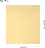 MECCANIXITY 50 Pack Toner Reactive Foil ,Deco Foil Transfer Sheets 8.5"x11" A4 Hot Foil Paper for Laser Printer Scrapbooking Heat Transfer DIY Craft,Matte Gold